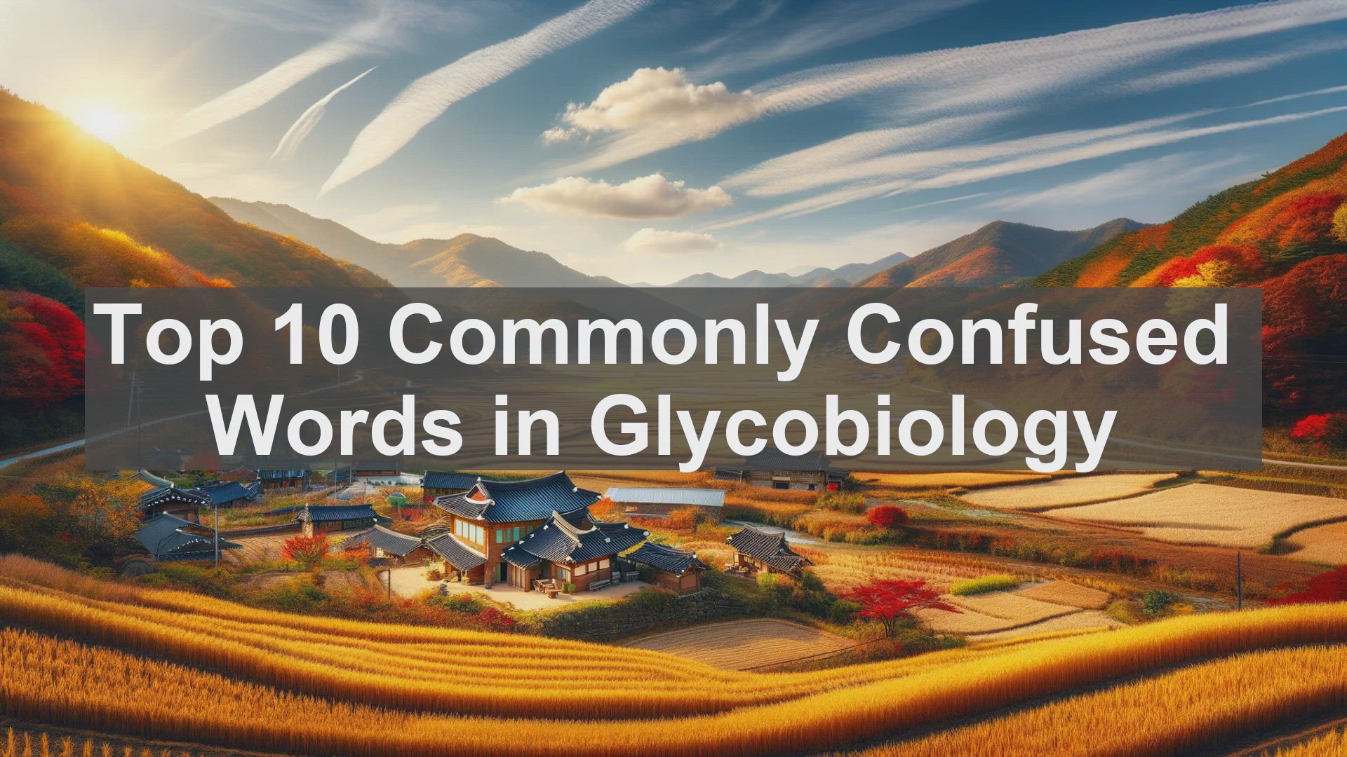 'Video thumbnail for Top 10 Commonly Confused Words in Glycobiology'