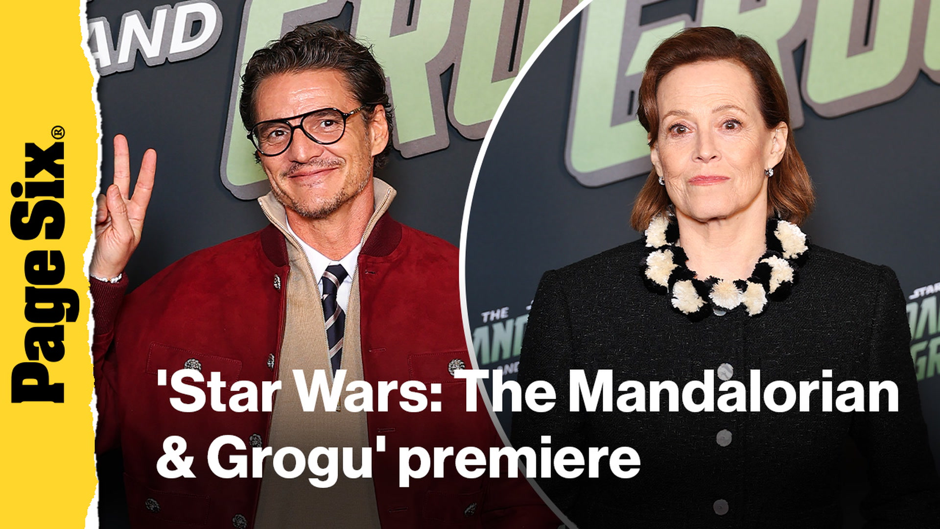 Video thumbnail for Pedro Pascal, Sigourney Weaver and more at 'Star Wars: The Mandalorian & Grogu' premiere in Paris