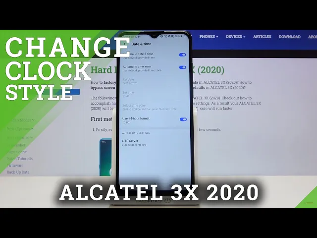 Video thumbnail for How to Customize Date & Time – Clock Format on ALCATEL 3X 2020