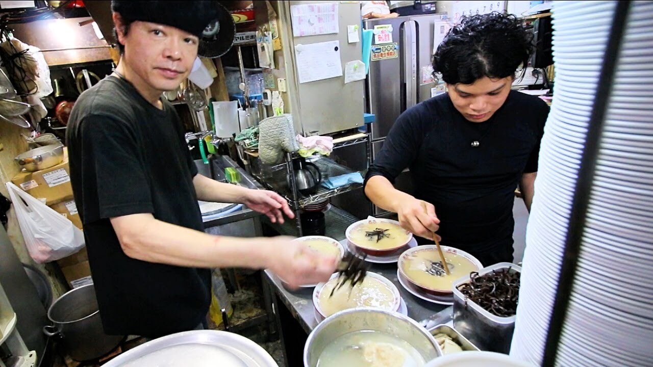 'Video thumbnail for Japan's Top Secret Ramen Shop! JAPANESE STREET FOOD in Fukuoka, Japan (Blue Bucket Ramen)'
