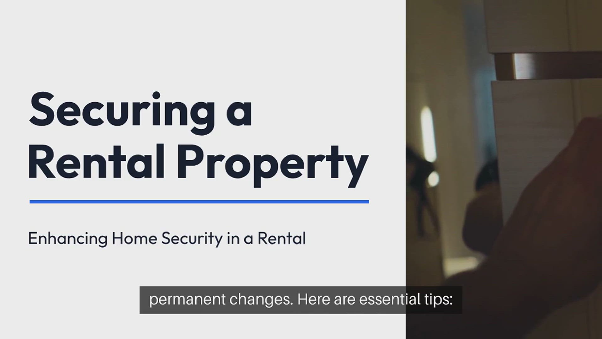 Video thumbnail for Home Security Tips For Renters