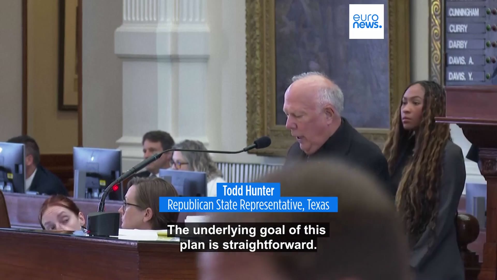 'Video thumbnail for Texas House approves redrawn maps to benefit Republican party during 2026 midterm elections'