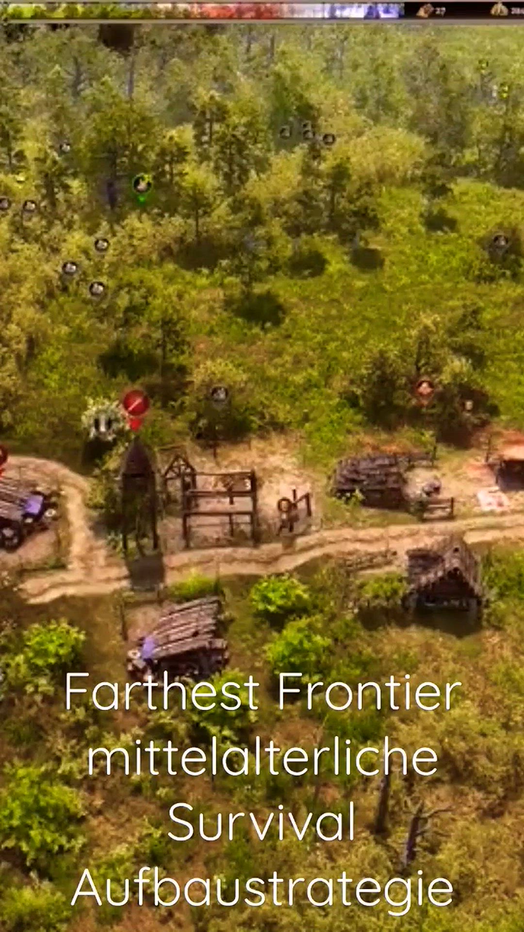 'Video thumbnail for Farthest Frontier Review - mittelalterliche Survival Dorfaufbau Strategie im Test #Shorts'