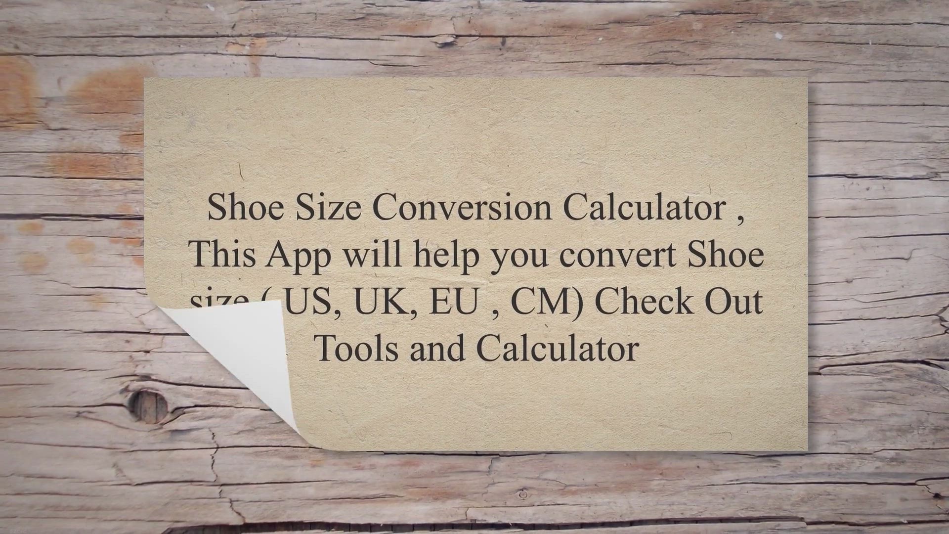 Video thumbnail for Shoe Size Conversion