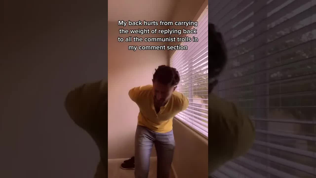 Video thumbnail for Tiktok comments messed up my back