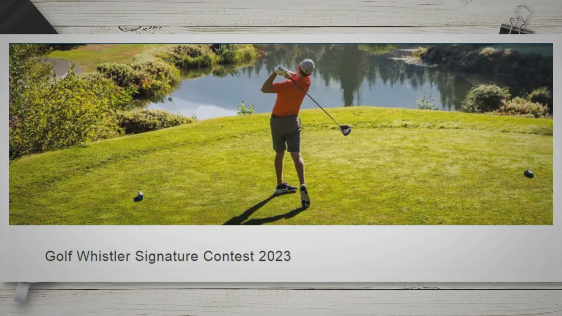 Video thumbnail for Golf Whistler Signature Contest 2023 - Win A Golf Vacation For 4