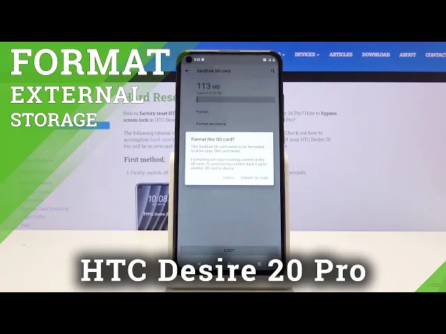 Video thumbnail for How to Format SD Card in HTC Desire 20 Pro – Format Memory Card