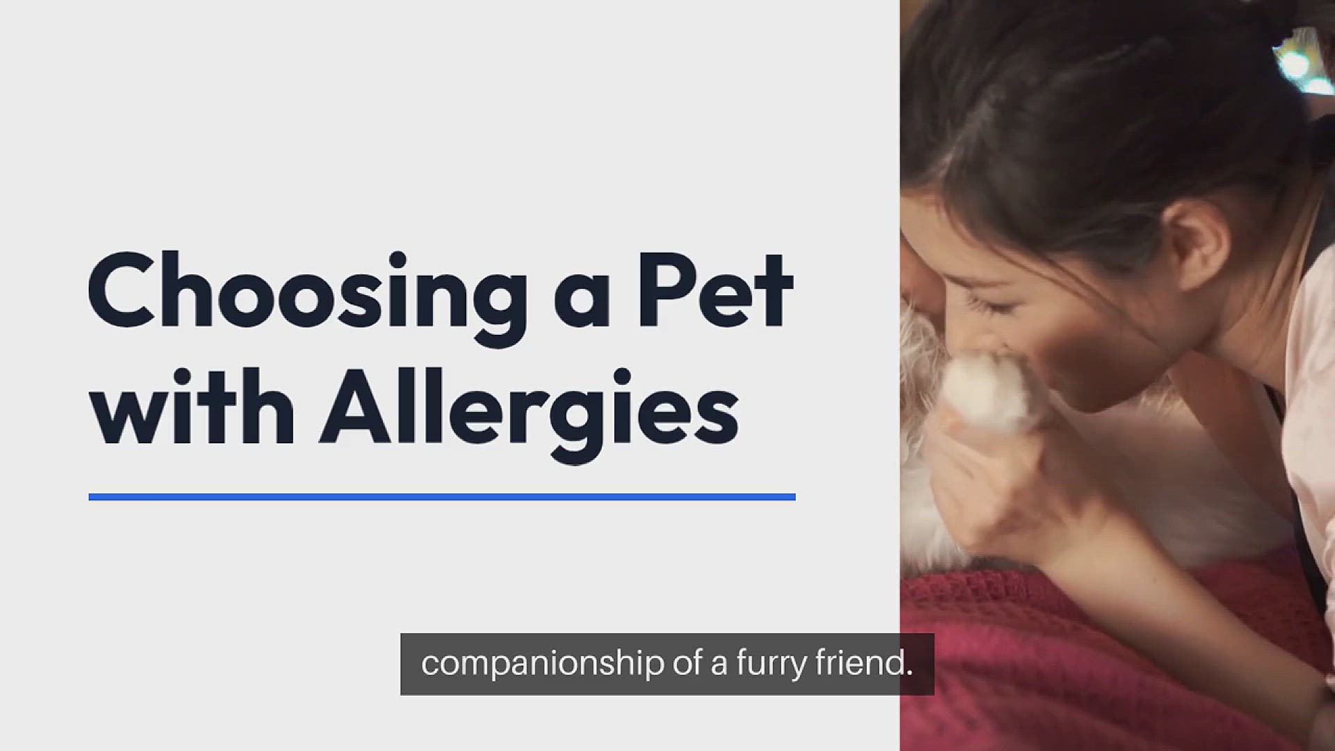Video thumbnail for Pet selection for Allergies