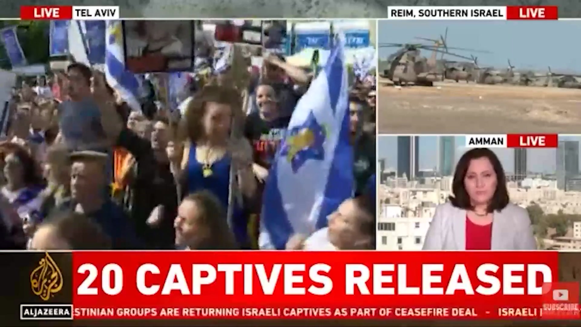 'Video thumbnail for Israel confirms all 20 living captives in Gaza have been released'