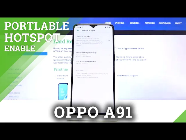 Video thumbnail for How to Activate Portable Hotspot in OPPO A91 - Wi-Fi Sharing