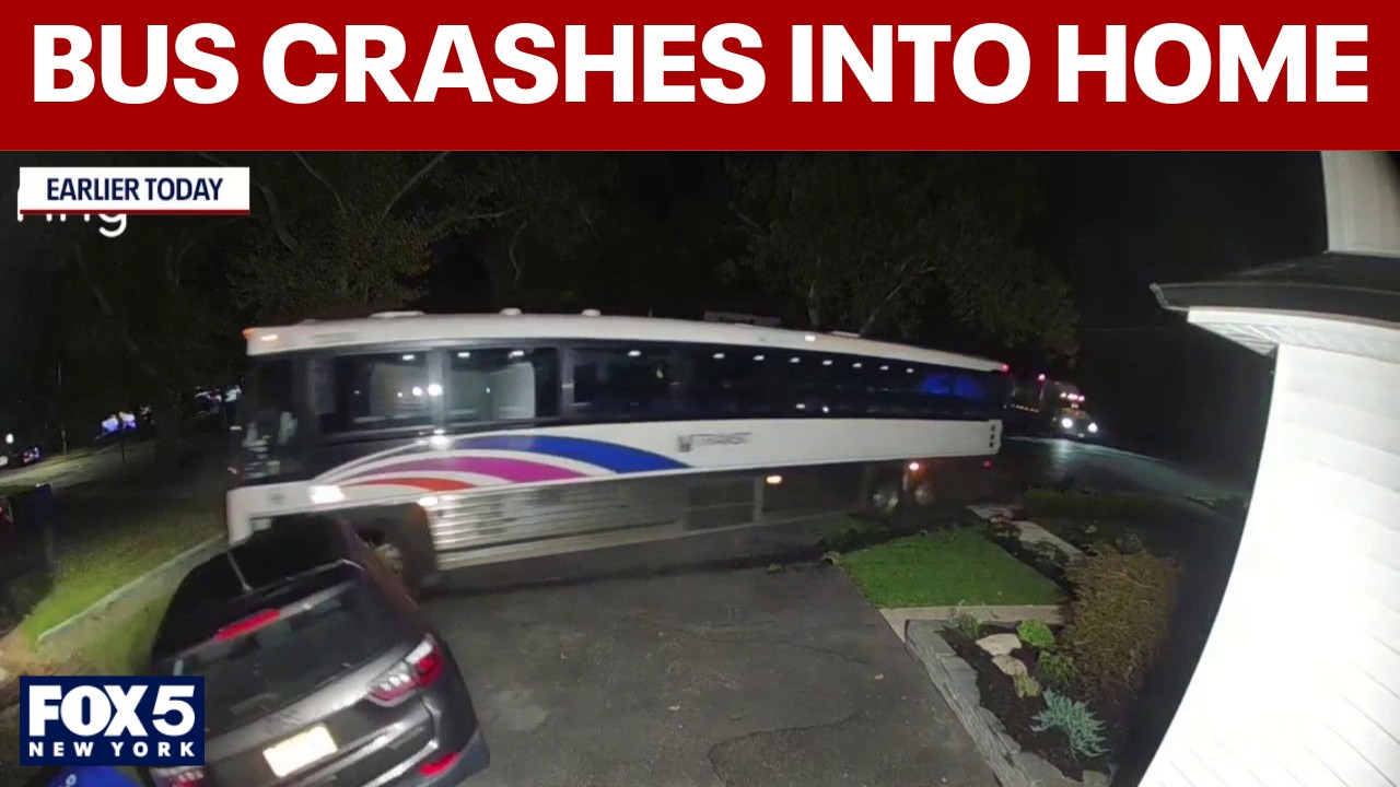 Video thumbnail for VIDEO: NJ Transit bus crashes into home in Englewood, NJ
