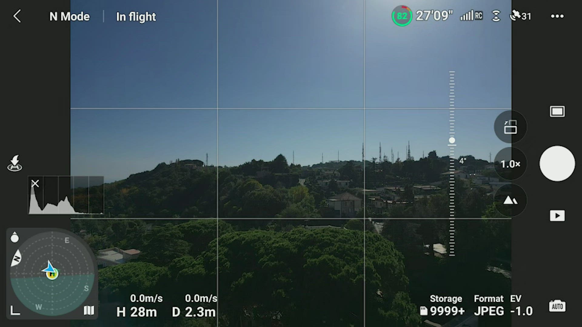 'Video thumbnail for DJI Mini 3 Pro: a video clip shot in Auto mode with shifts of luminosity'