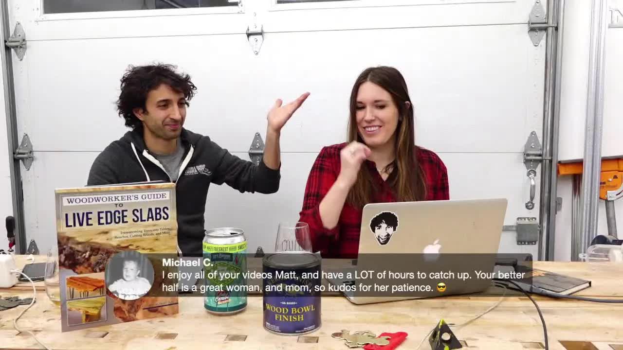 Video thumbnail for Matthew Cremona: Workshop Happy Hour - Live Edge Slabs & Haircuts!