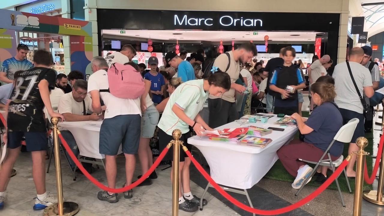Video thumbnail for France: Football enthusiasts gather near Paris to swap Panini World Cup stickers.