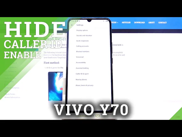 Video thumbnail for Show & Hide Caller ID on VIVO Y70 – Manage Call Options