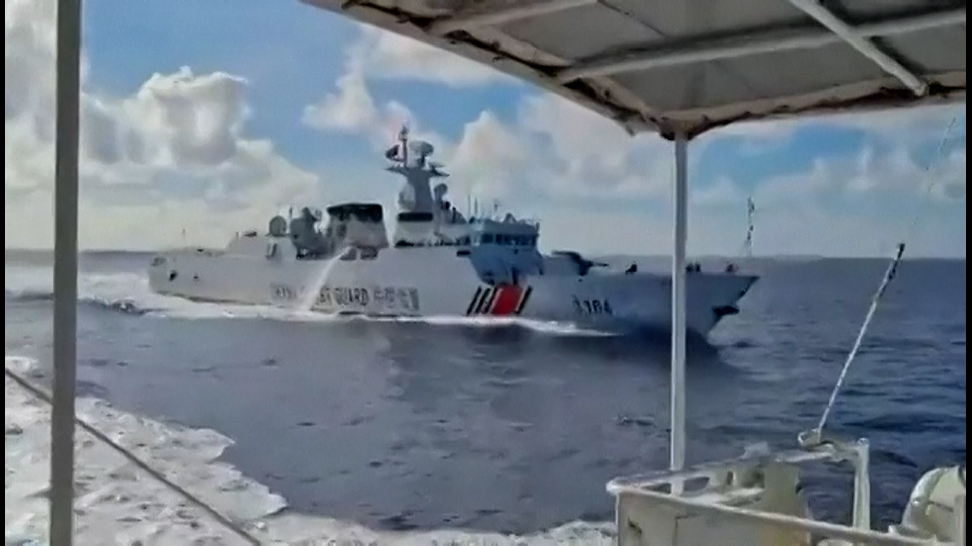 'Video thumbnail for Chinese vessels collide in disputed South China Sea'