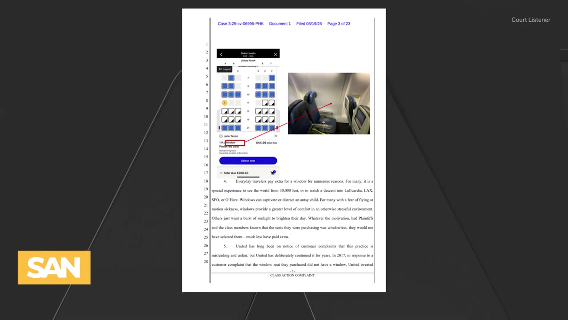 'Video thumbnail for Delta and United accused of giving flyers ‘windowless’ window seats'