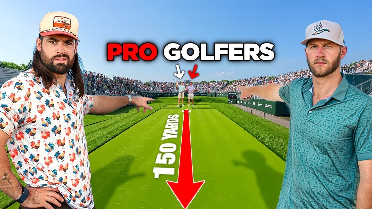 Video thumbnail for Can Average Joes beat PGA Golfers at 150 Yards EVERY Hole?