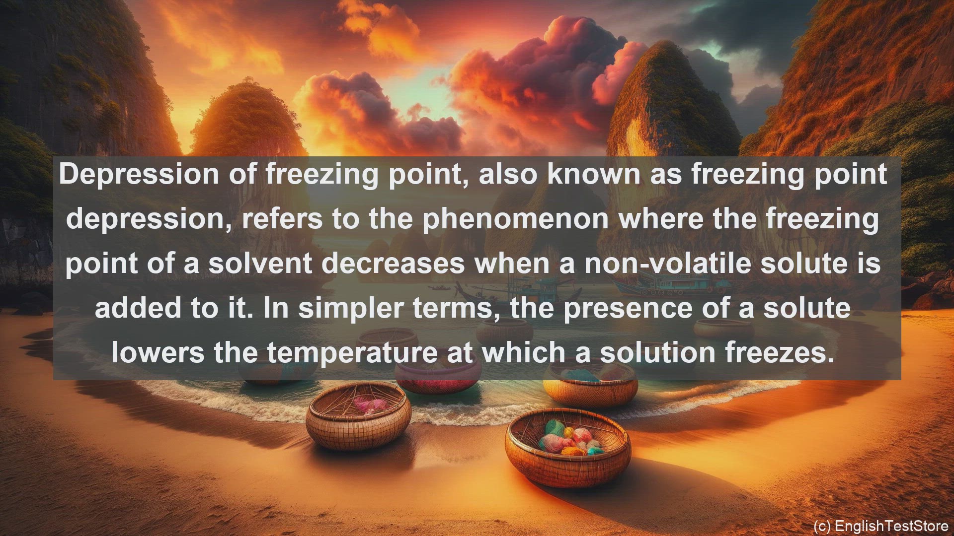 'Video thumbnail for Depression of freezing point in science  definition and examples'