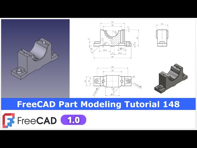 Video thumbnail for FreeCAD Part Modeling Tutorial 148 | FreeCAD Tutorial | 3D Modeling | Learn FreeCAD | Mechnexus |