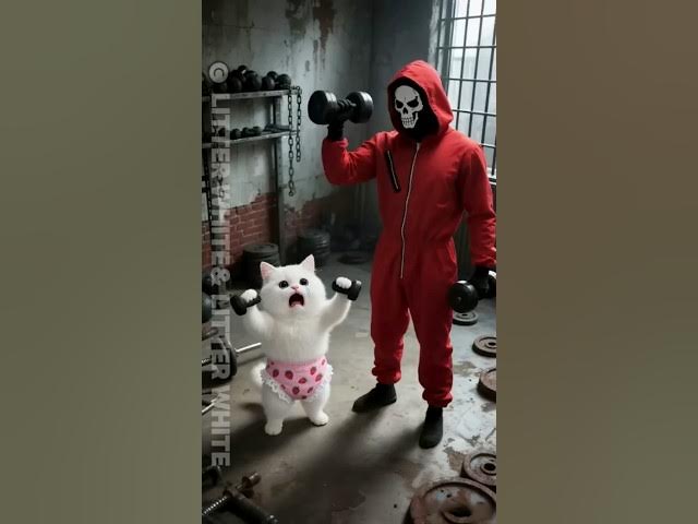 Video thumbnail for 😂Why can't dogs lift dumbbells? #cute #funny #animation#animals #shortsdrama #puppyshorts #kitty