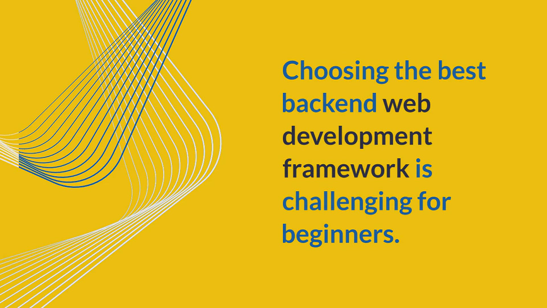 'Video thumbnail for Best Backend Web Development Frameworks in 2021'