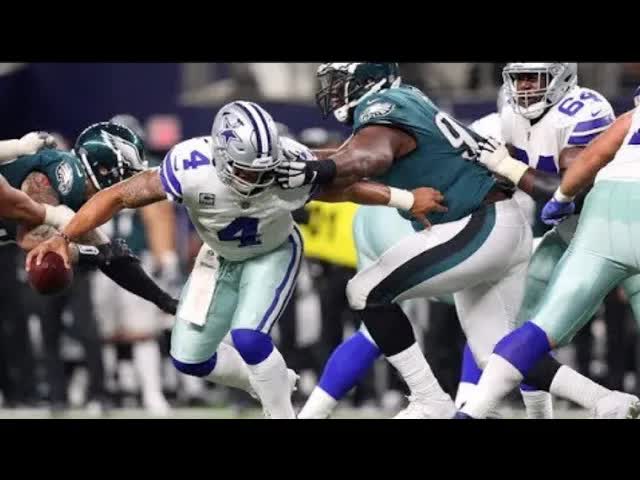 Video thumbnail for law nation sports: eagles defensive front 4 film session: cox, collins & more!
