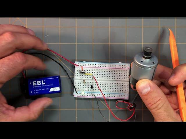 Video thumbnail for Making a Test Circuit to Check Your DC Motor - Troubleshooting Scrubberbot Prototype