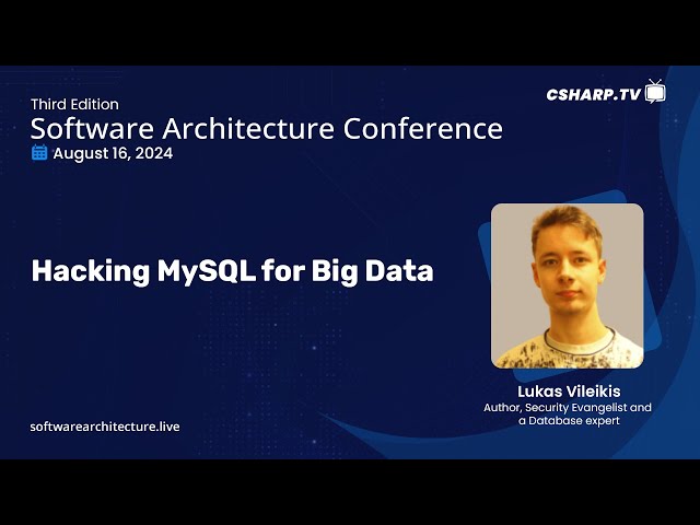 'Video thumbnail for Hacking MySQL for Big Data | Software Architecture Conference'