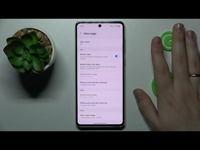 Video thumbnail for Check Data Usage on Samsung Galaxy A73 - Open Connection Settings