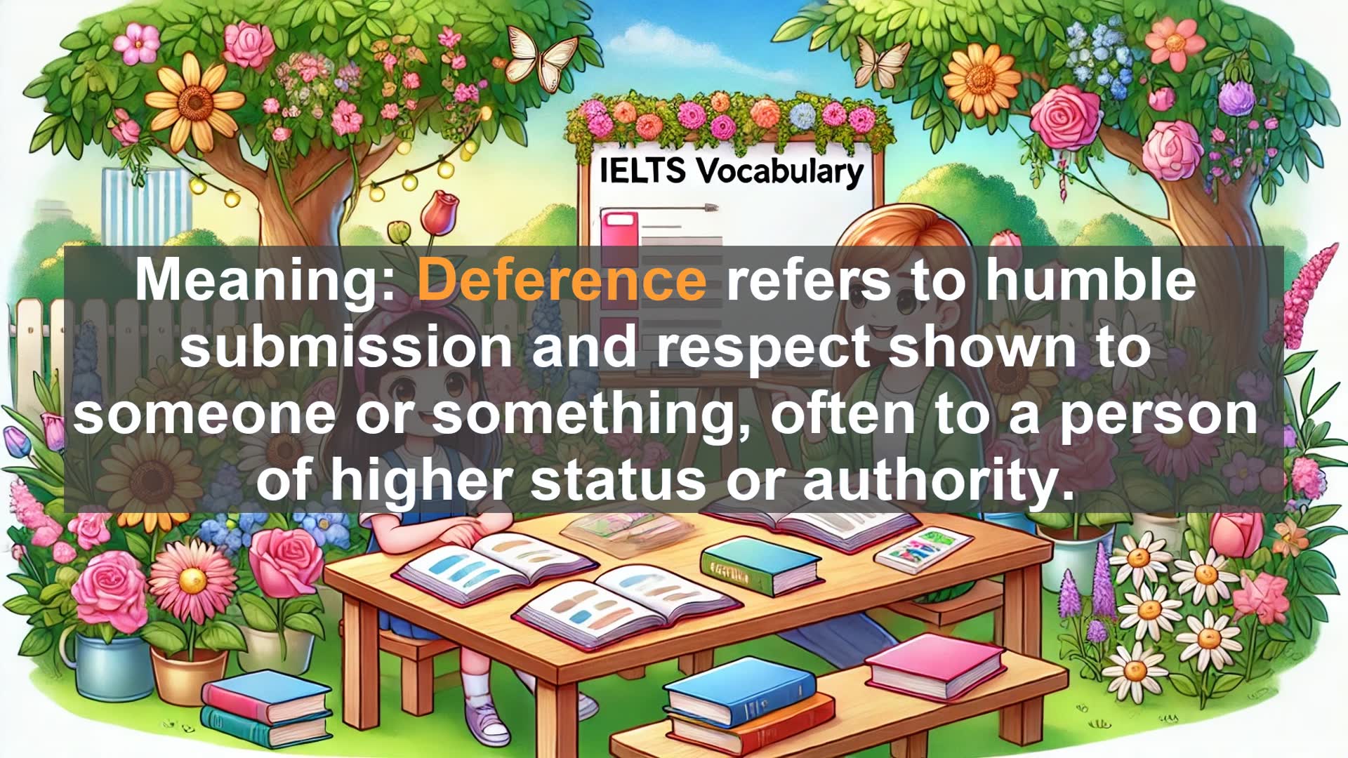 'Video thumbnail for 5000 Must Know IELTS 8.0 Vocabulary - Understanding 'Deference': A Key Vocabulary Word for IELTS Success'