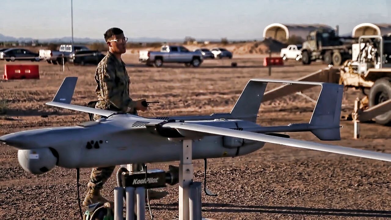 Video thumbnail for RQ-21A Blackjack Drone Launch & Catch • USMC