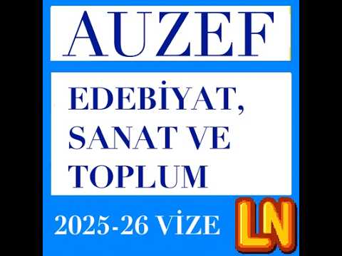 Video thumbnail for Edebiyat Sanat ve Toplum 2025-2026 Vize Soruları