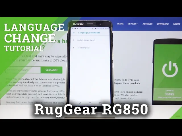 Video thumbnail for How to Change Language in RugGear RG850 – Language Settings