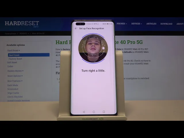 Video thumbnail for How to Set Up Face Unlock on HUAWEI Mate 40 Pro 5G - Use Face Recognition