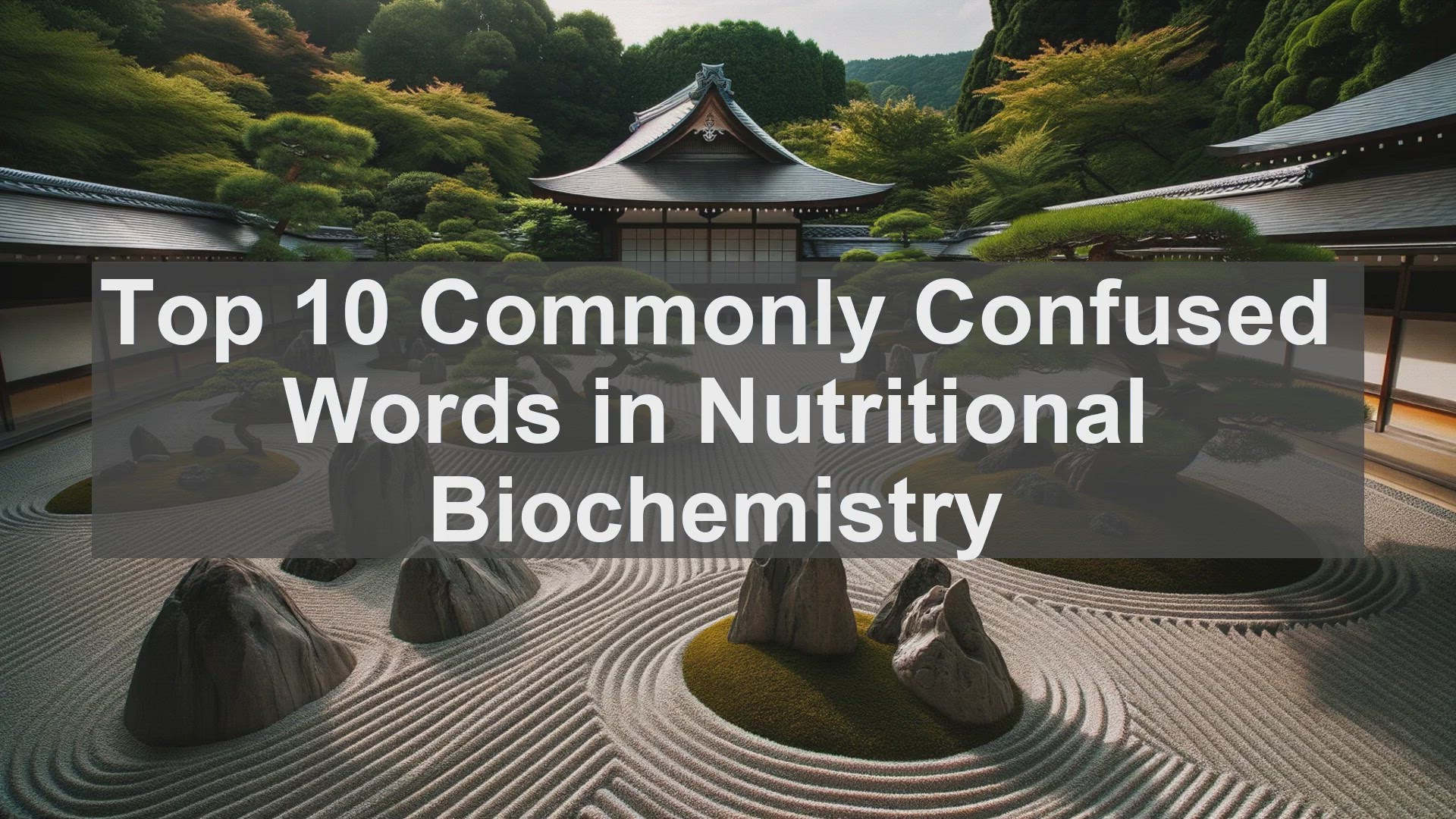 'Video thumbnail for Top 10 Commonly Confused Words in Nutritional Biochemistry'