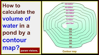 'Video thumbnail for Calculating the volume of water in a pond by using a contour map.'