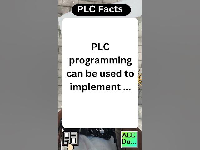 'Video thumbnail for PLC Facts - PLC used for safety...'