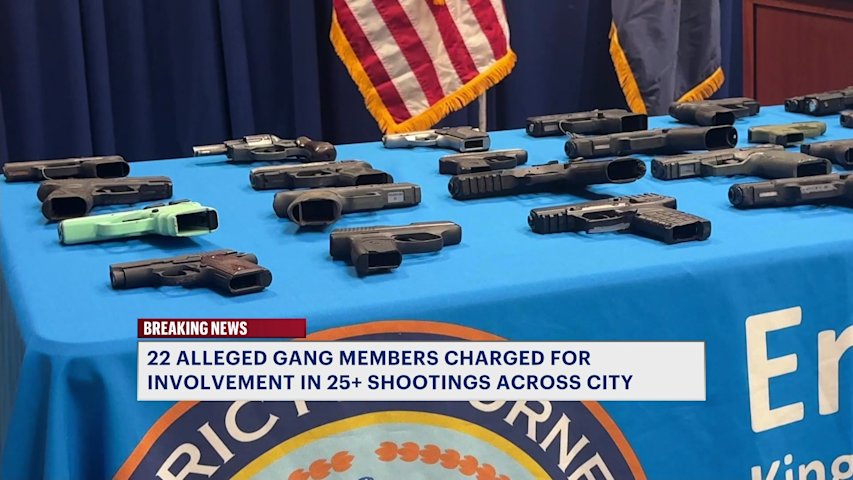 Video thumbnail for 22 gang members charged in connection to over 25 shootings across NYC