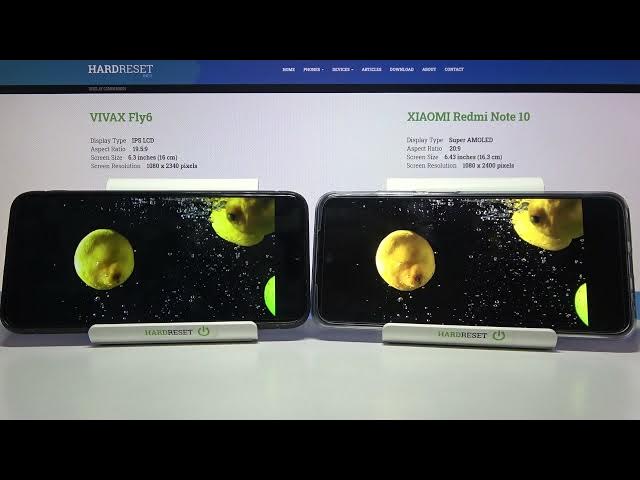 Video thumbnail for VIVAX Fly 6 vs XIAOMI Redmi Note 10 Display Comparison | Screen Comparison Test
