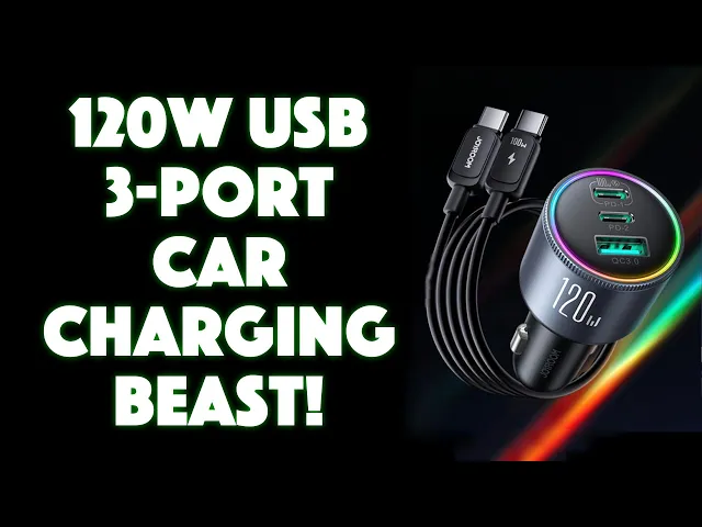 Video thumbnail for Joyroom 120W 3-Port USB Fast Car Charger -- REVIEW