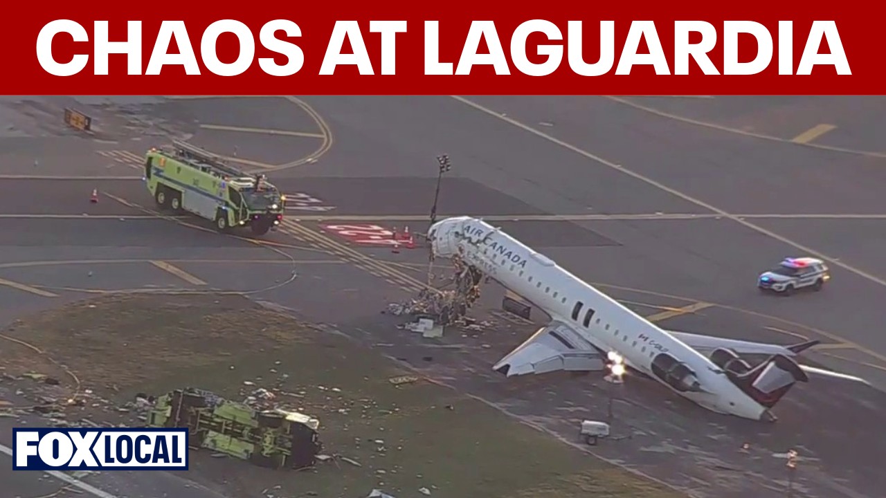 Video thumbnail for LaGuardia plane crash: Firetruck didn't have transponder