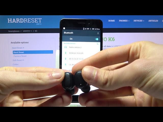 Video thumbnail for How to Connect XIAOMI AirDots 2 to LENOVO K6 – Pair Bluetooth Devices