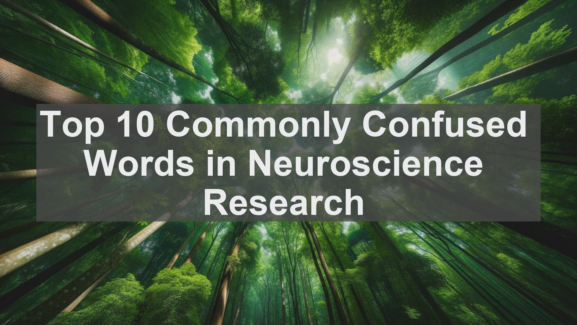 'Video thumbnail for Top 10 Commonly Confused Words in Neuroscience Research'