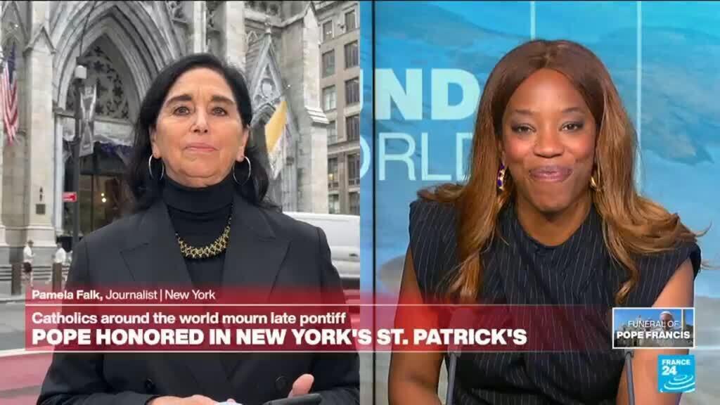 Video thumbnail for Pope Francis honored in New York’s St Patrick’s