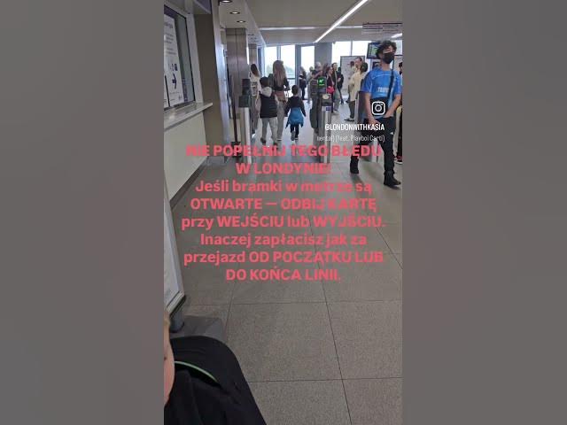 Video thumbnail for Nie popełnij tego błędu w Londynie #london #londontfl #londonwithkasia #transportlondyn #oplaty