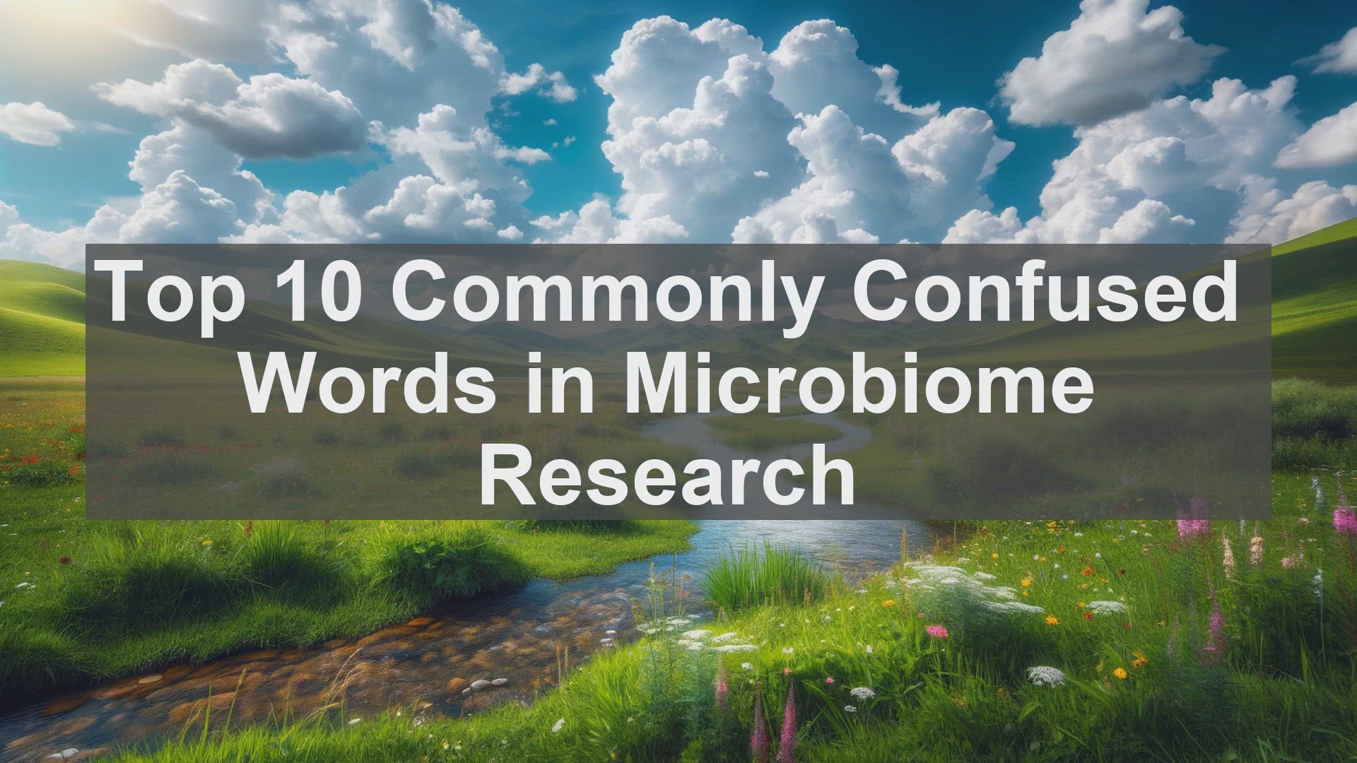 'Video thumbnail for Top 10 Commonly Confused Words in Microbiome Research'