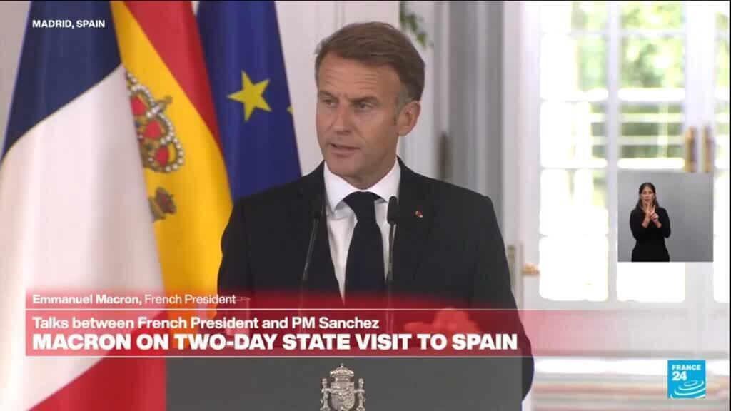 Video thumbnail for REPLAY: France's Macron calls for 'stronger Europe' on Spain trip