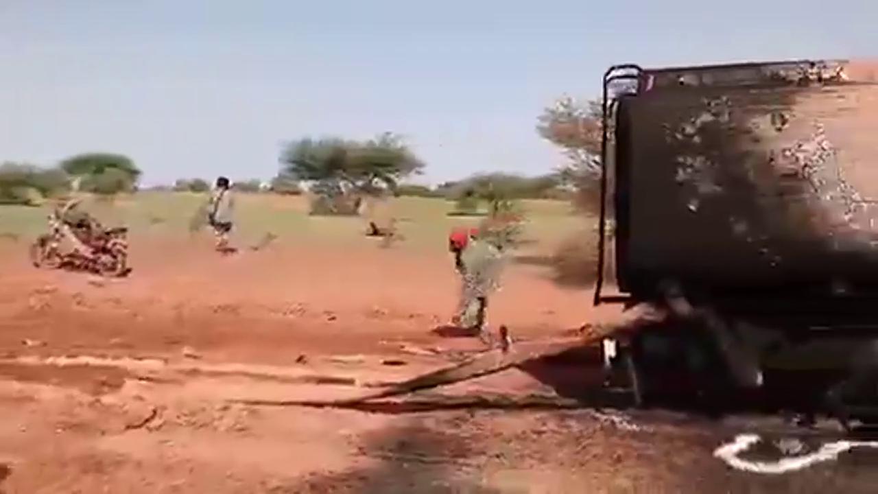Video thumbnail for Mali: Rebels Releases Footage of Fuel Tanker Destroyed in Mali.
