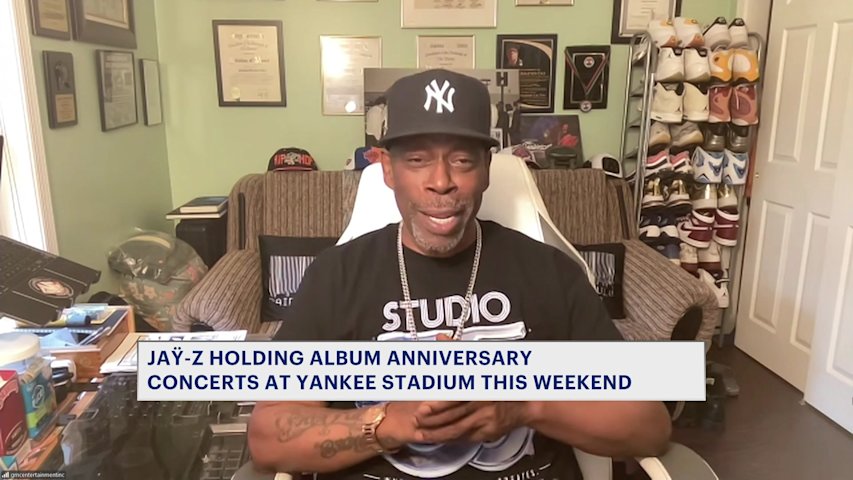 Video thumbnail for Hip-hop pioneer discusses Jay Z's legacy ahead of the rapper's shows at Yankee Stadium